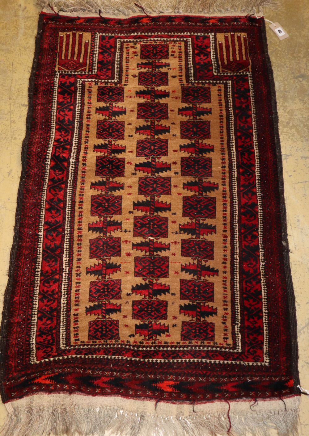 A Belouch prayer rug, 125 x 75cm